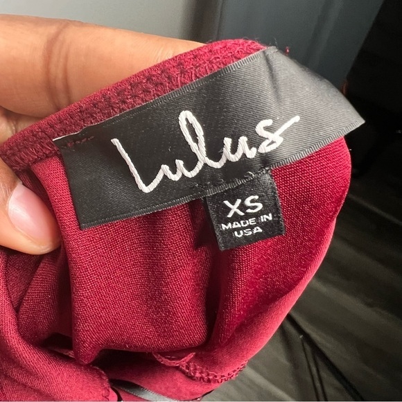 Lulu’s Wine Red Bodycon Mini Dress – XS | Spaghetti Straps, NWT - Picture 7 of 8